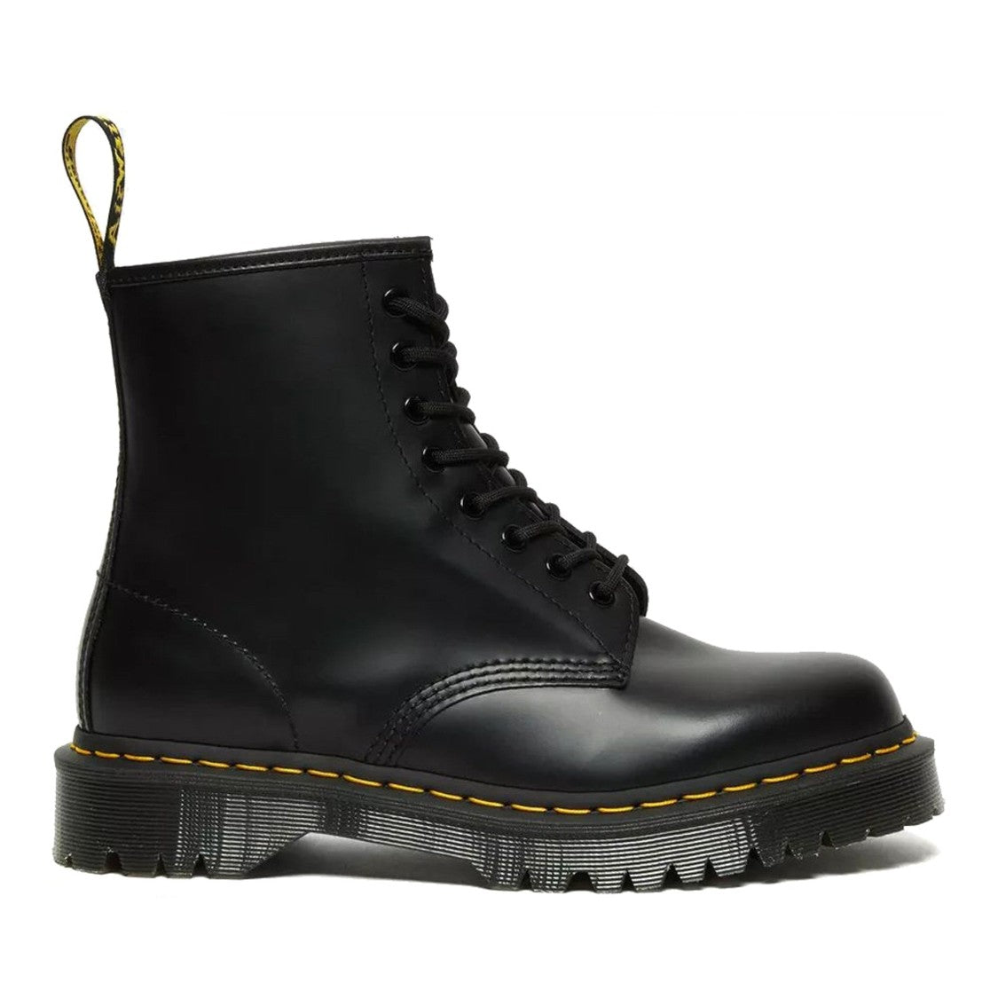 Dr. Martens Black 1460 Bex Smooth Chunky Sole Leather Ankle Boots
