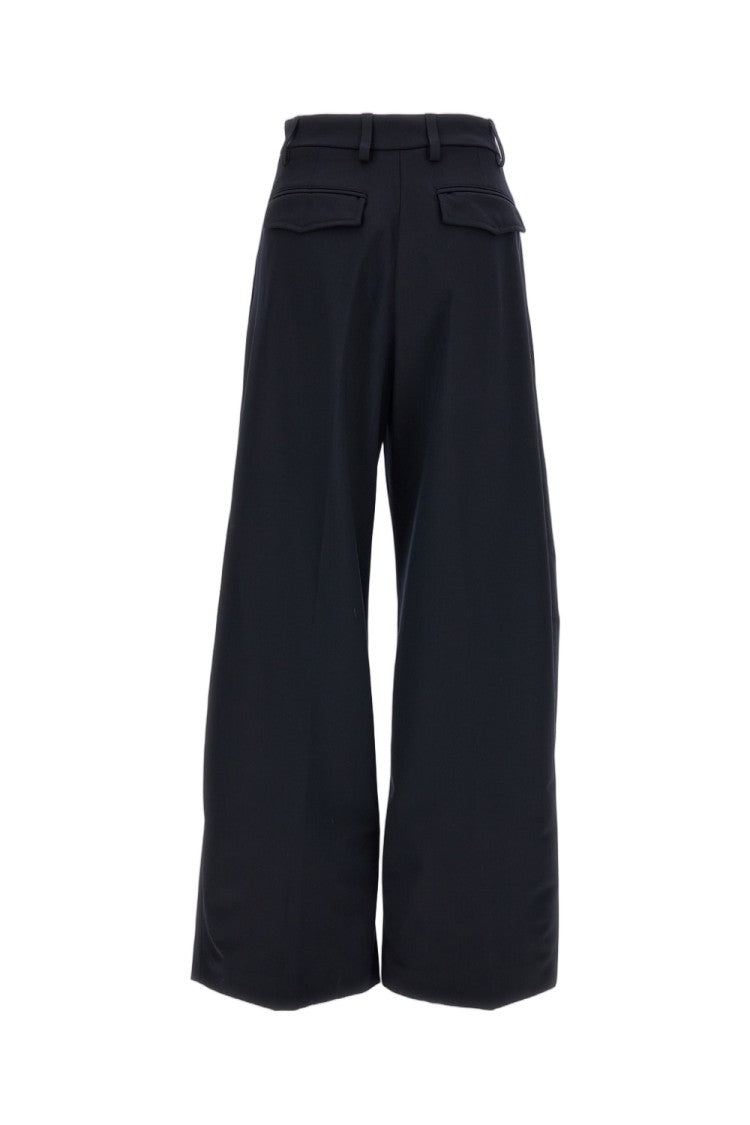The Latest Blue Billie Wool-Blend Wide-Leg Pants
