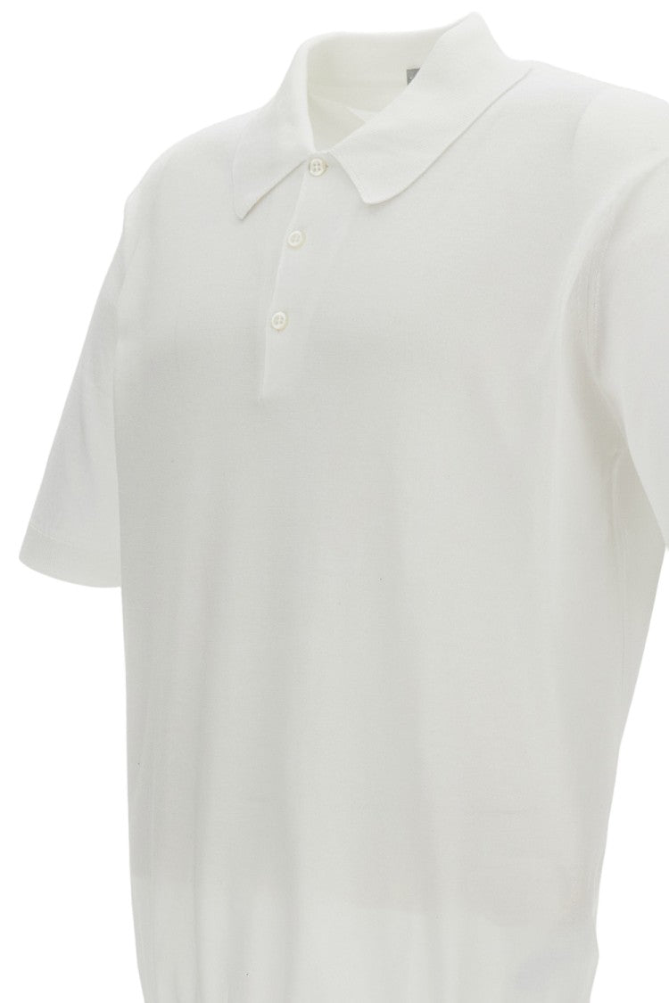 John Smedley White Relaxed Fit Cotton Polo T-Shirt