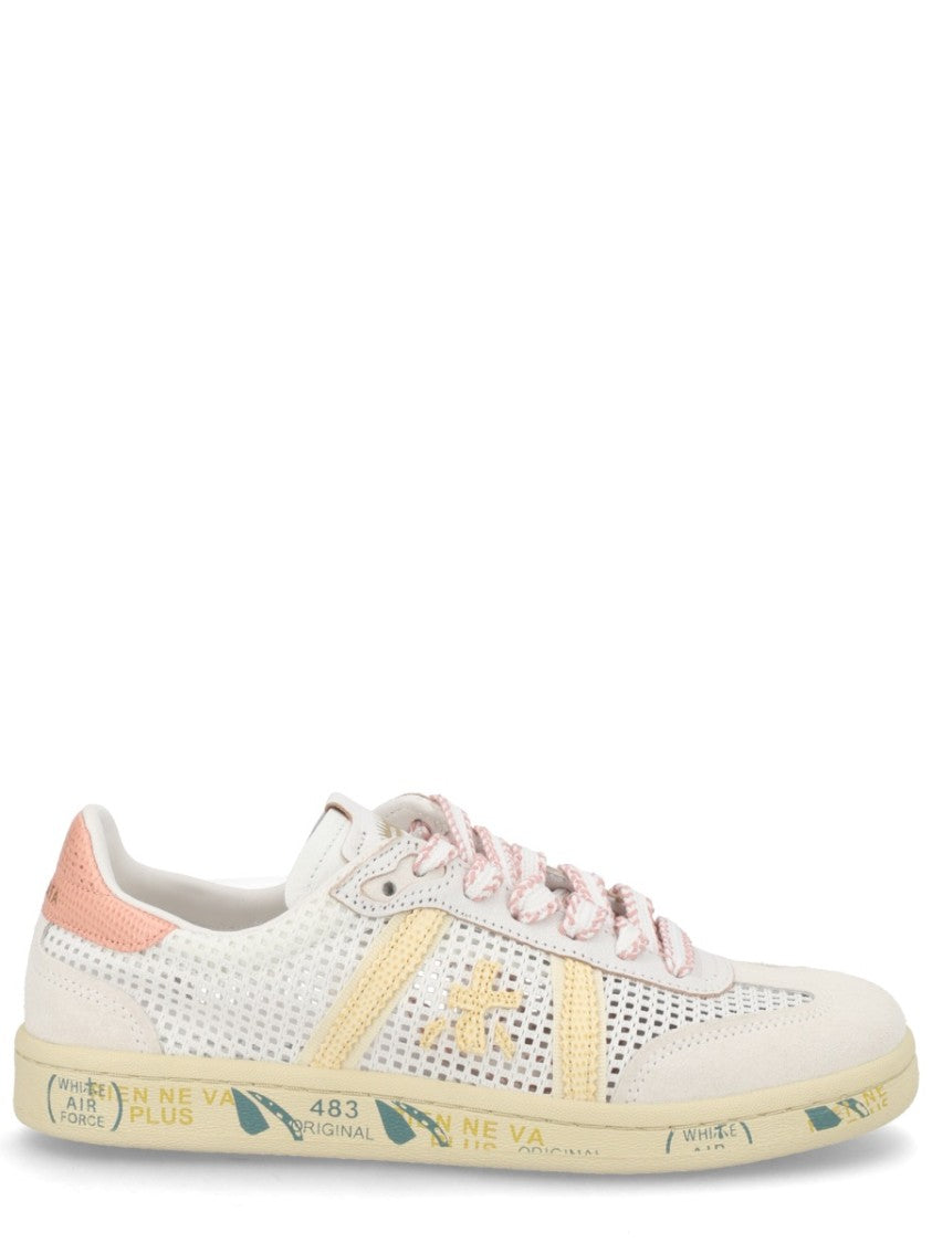 Premiata Bonnied Mesh Suede Yellow Sneakers