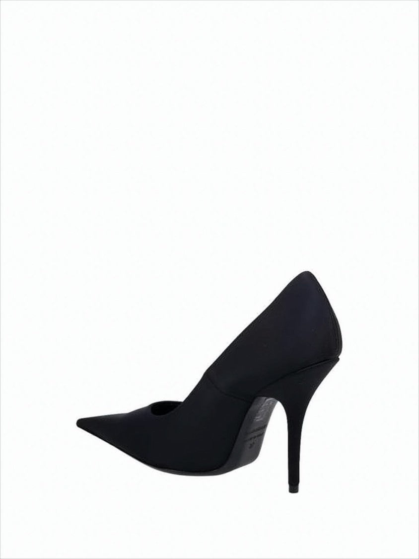 Balenciaga Pointed-Toe Black Spandex Pumps With Stiletto Heel