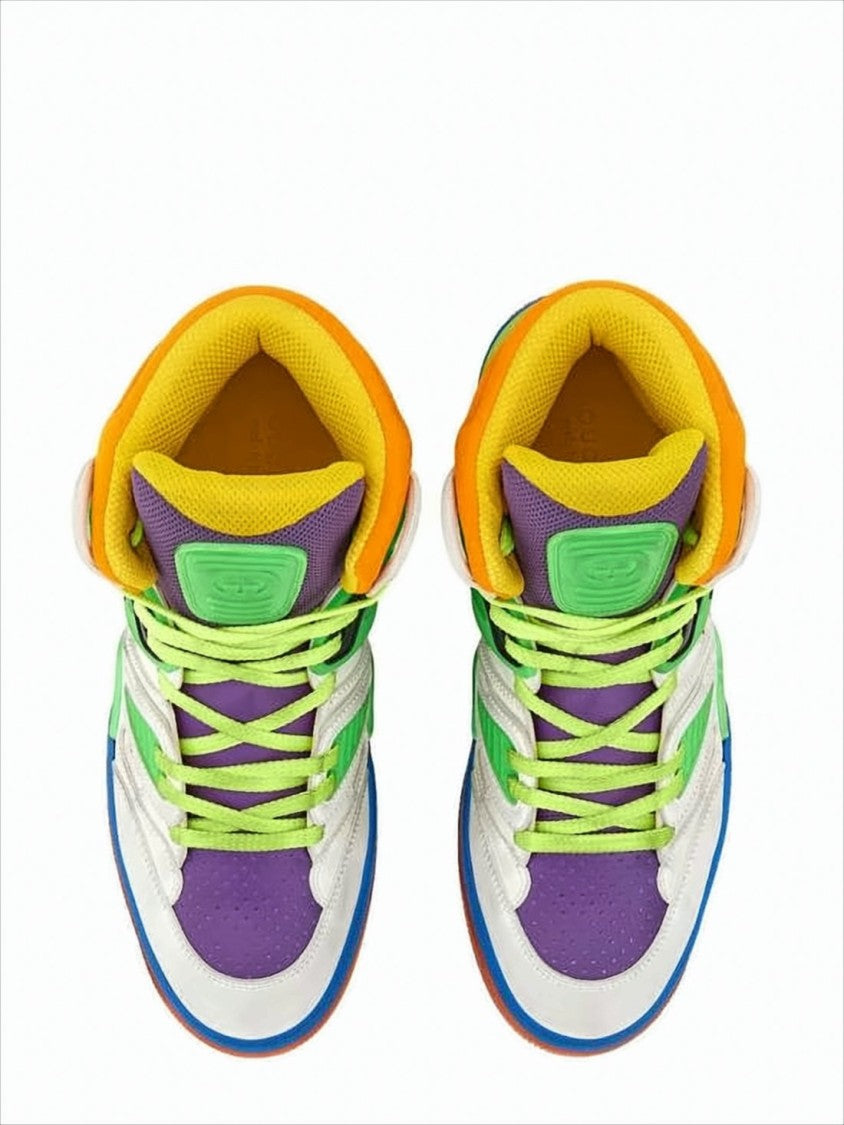 Gucci High-Top Sneakers In Vivid Multi-Color Design