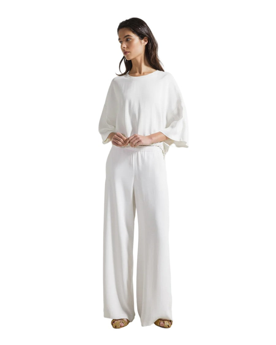 Seventy Boxy Viscose Crepe Adjustable Hem Blouse