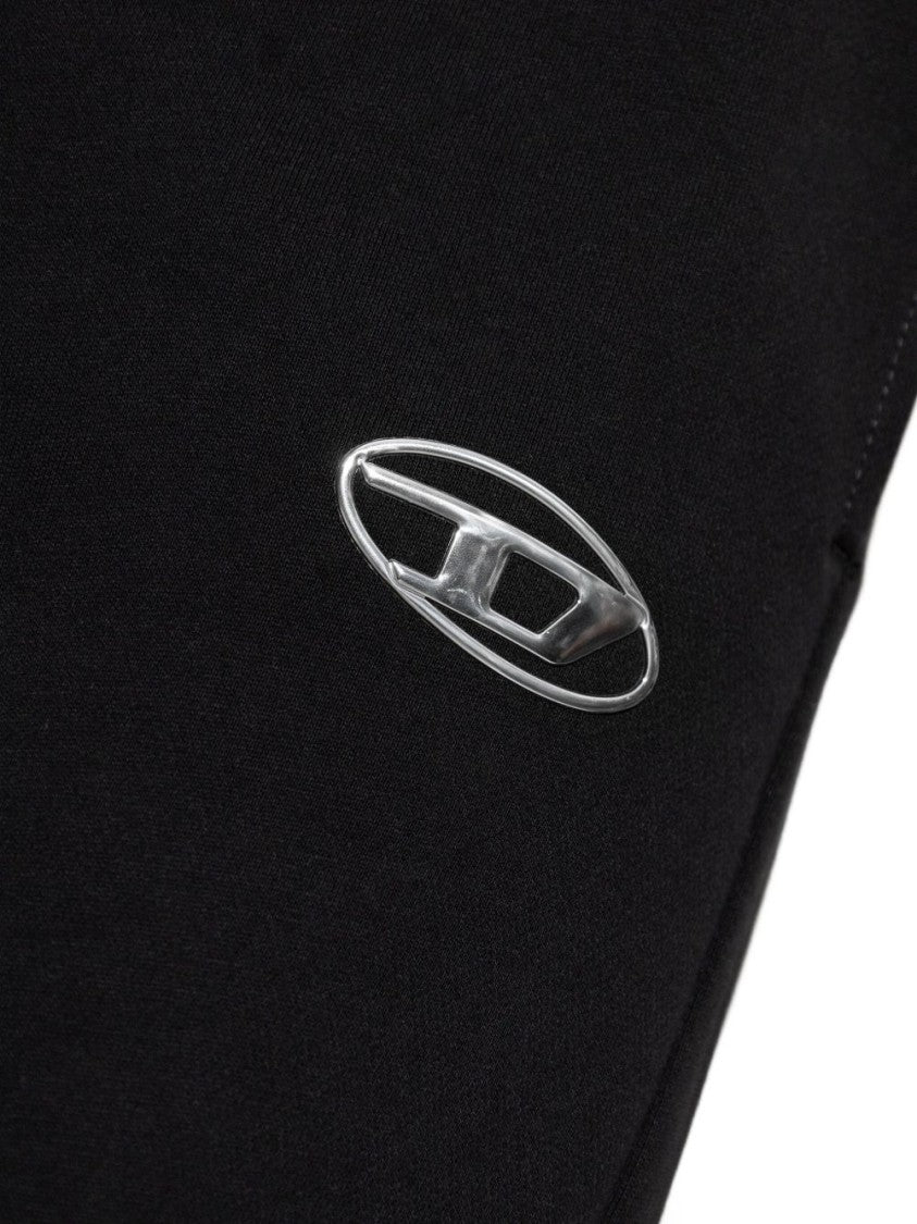 Diesel Relaxed Fit Black Trousers With Elasticated Waistband