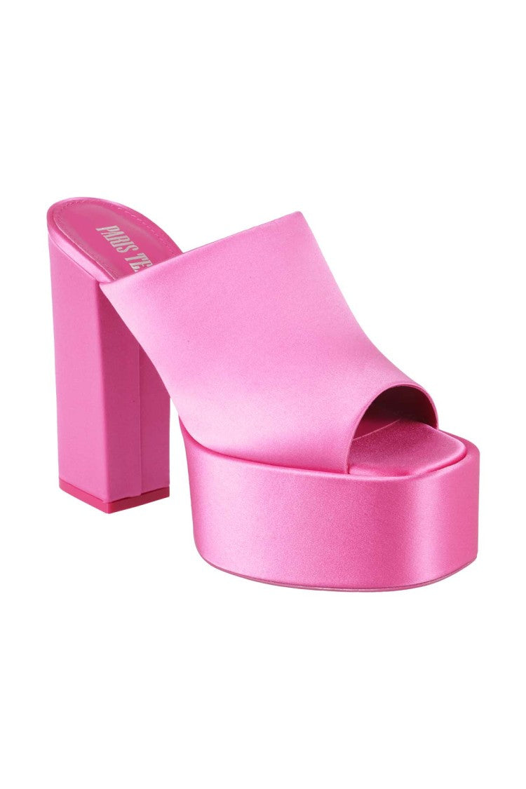 Paris Texas Fuchsia Leather Sasha Mule Sandal