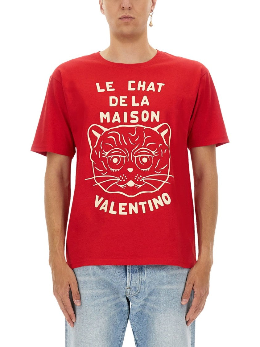 Valentino "Chat De La Maison" Print T-Shirt