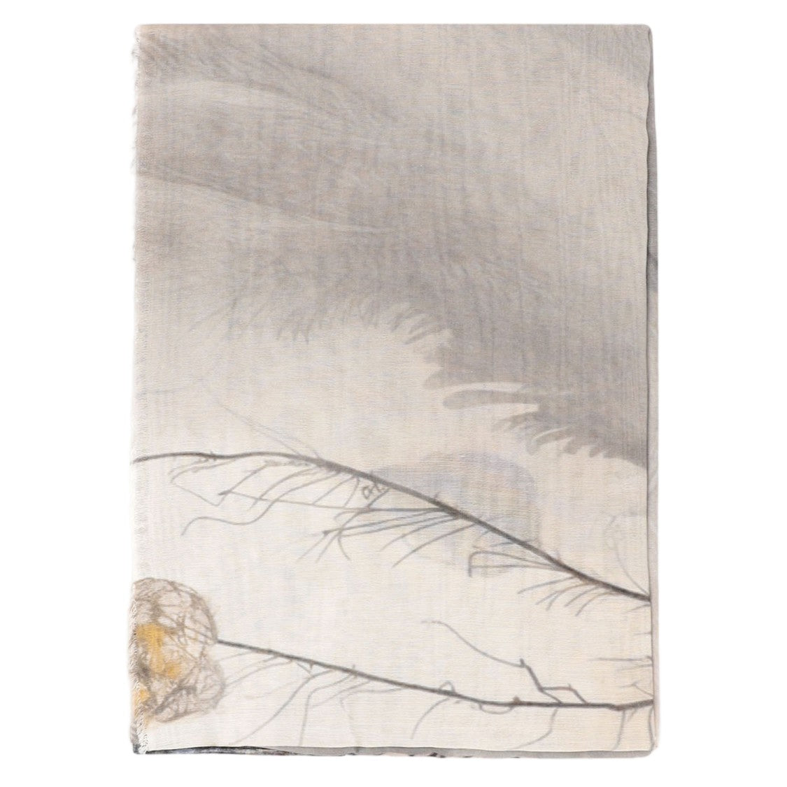 Faliero Sarti Rectangular Modal Blend Scarf With Fringed Edges And All-Over Pattern