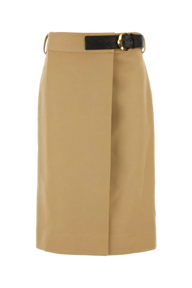 Bottega Veneta Tailored Midi Skirt With Unique Wrap Design