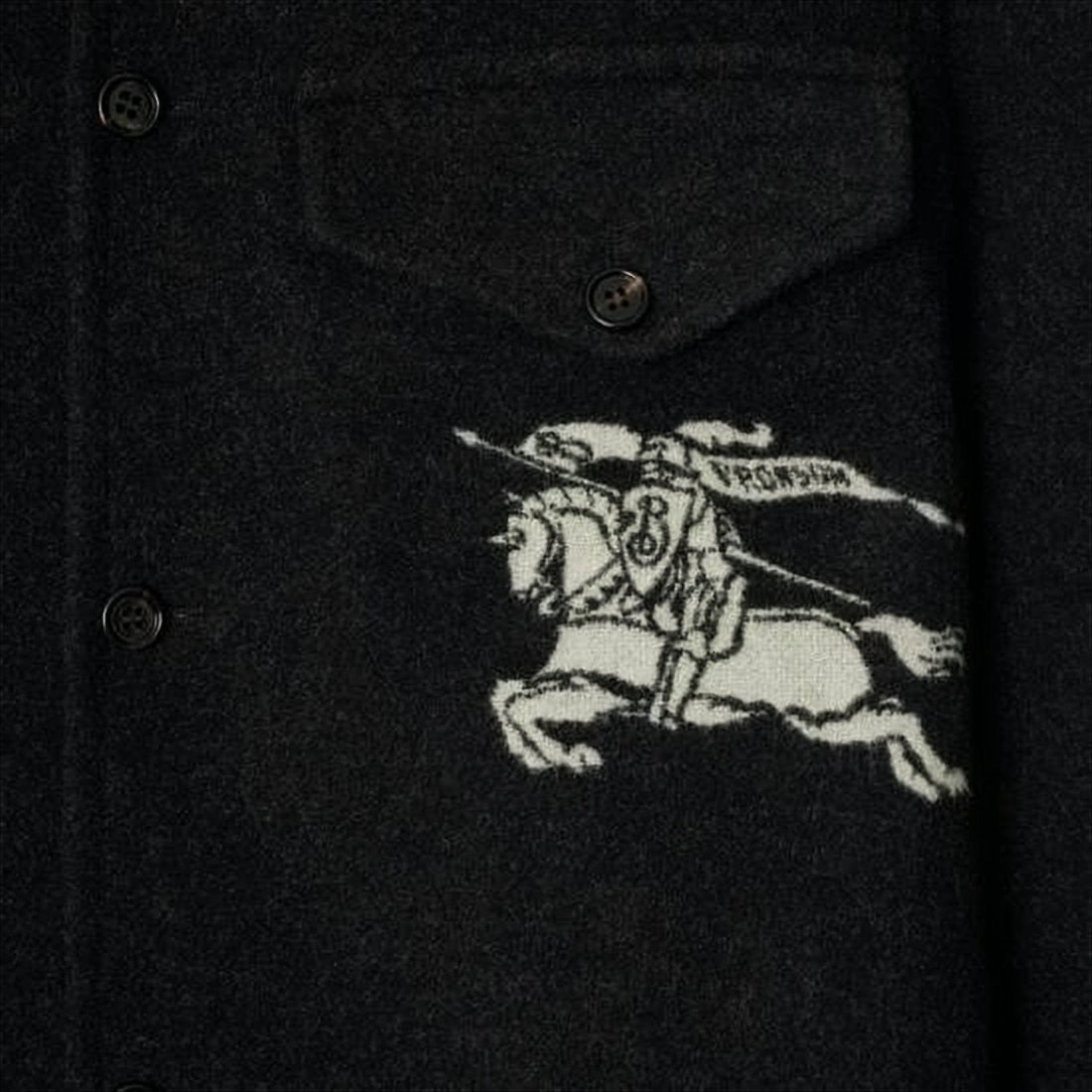 Burberry Classic Wool Jacket With Horse