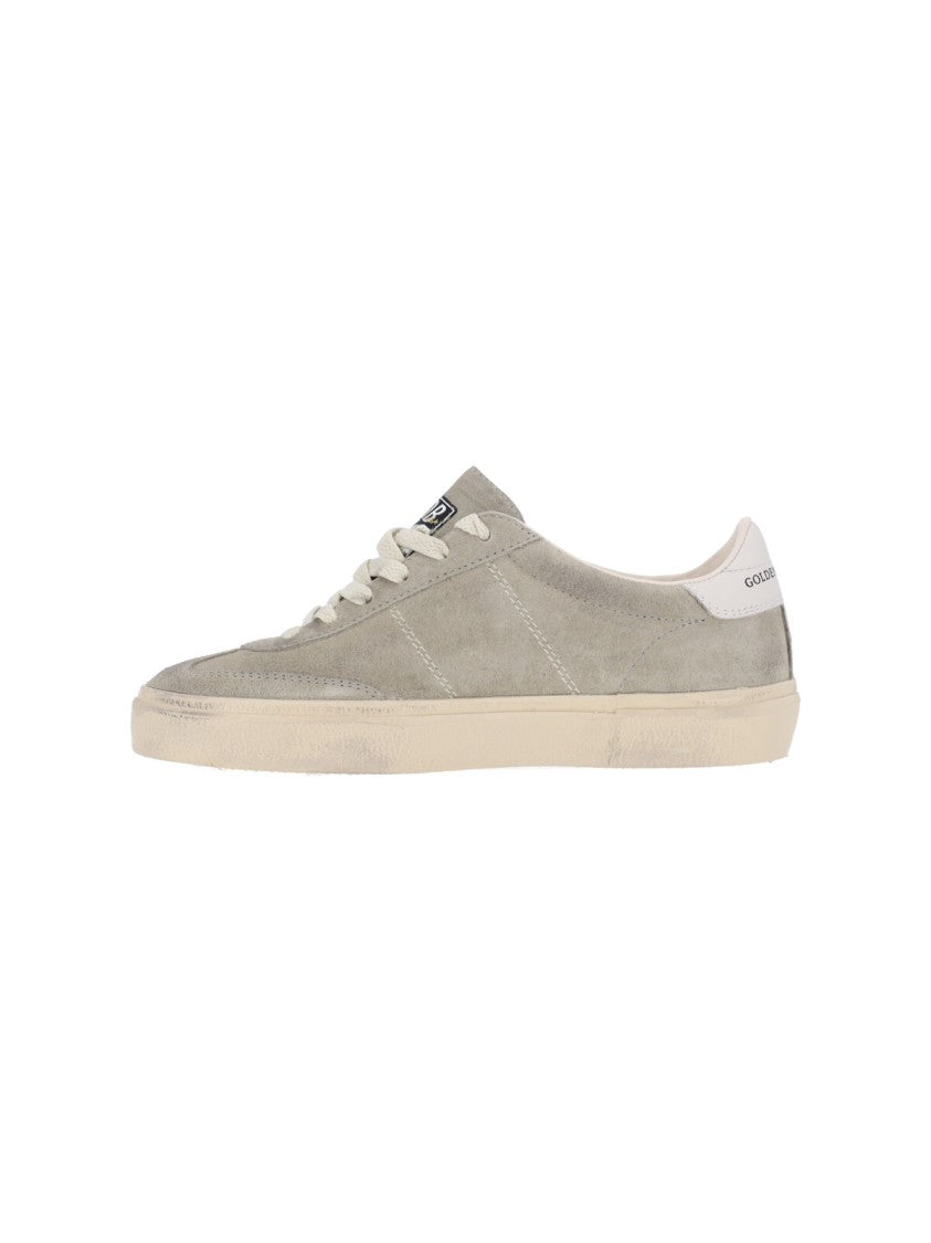 Golden Goose Gray Soul Star Worn Suede Sneakers