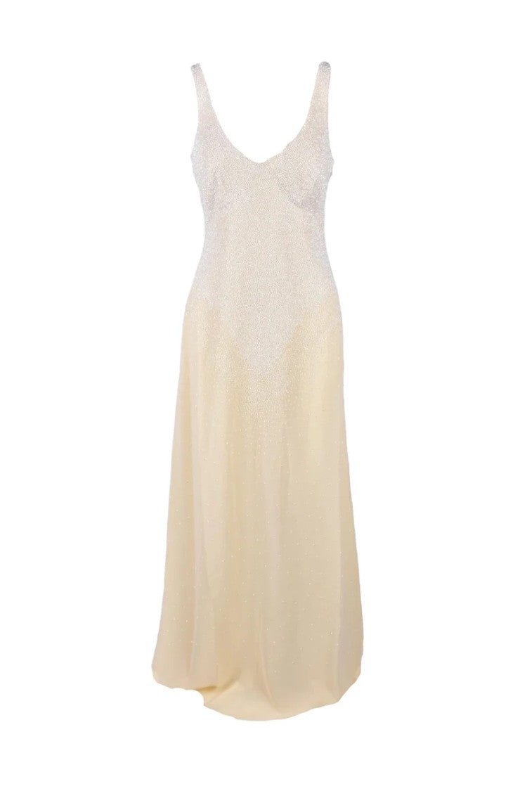 Red Carpet E. Franchi Long Dress Polyester - Butter