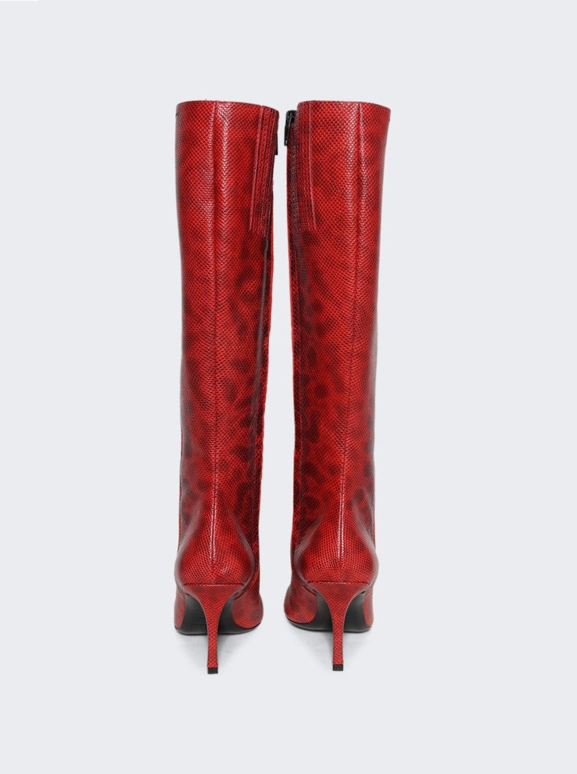 Alexander Wang Vivica 85 Knee High Boot Red