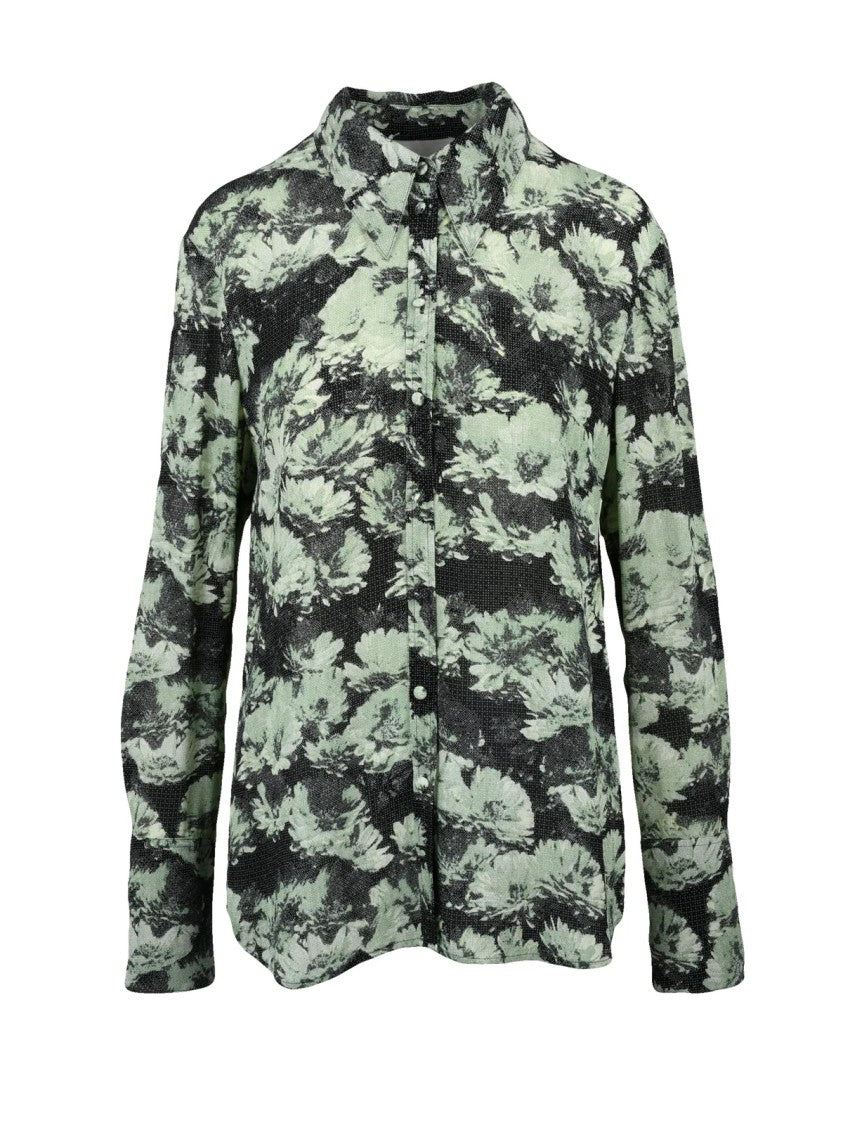 Tory Burch Viscose Shirt - Green/Black