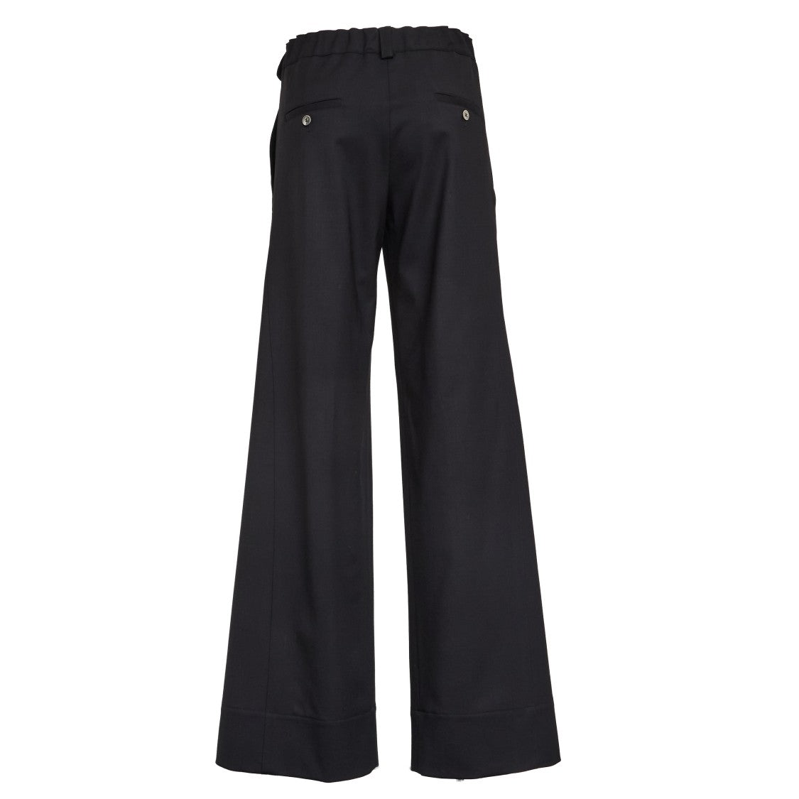 Ql2 Wide-Leg Pants With Mid-Rise Waistband And Concealed Pockets