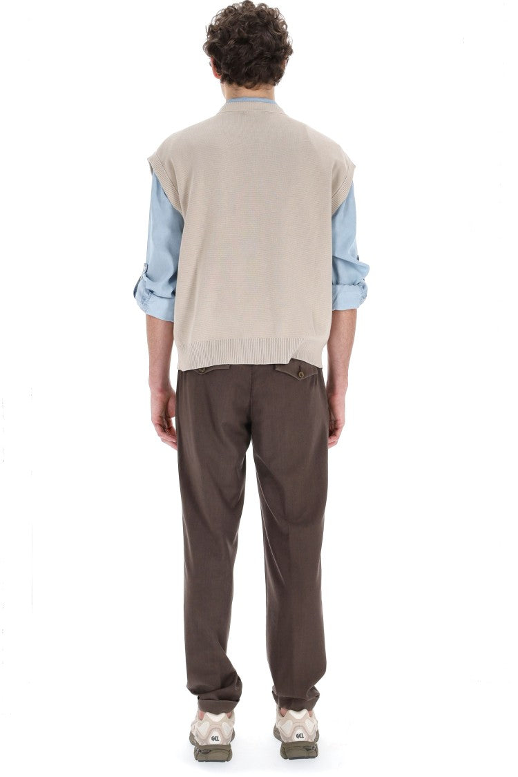 Roberto Collina V-Neck Cotton Gilet