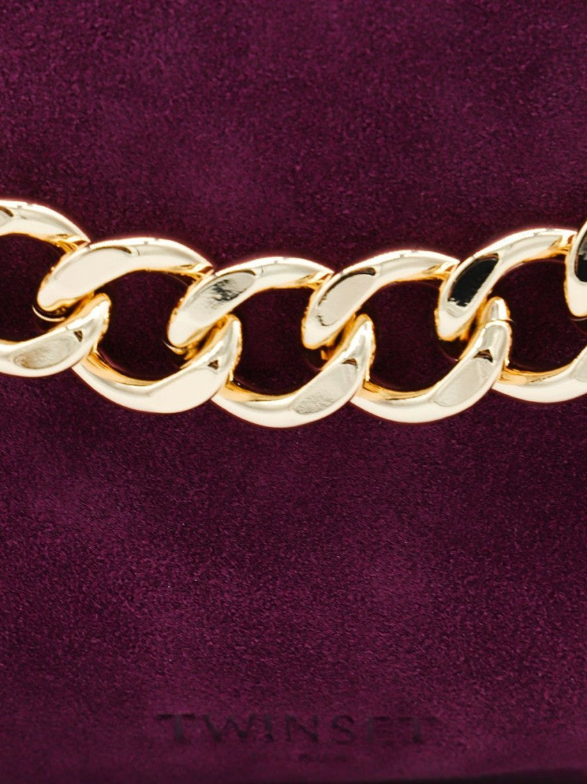 Twin-Set Bordeaux Leather Shoulder Bag