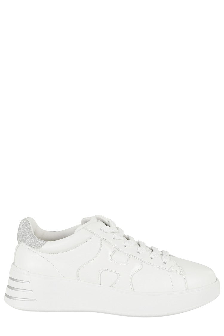 Hogan Rebel Lace-Up Sneakers With Shiny Side Detail