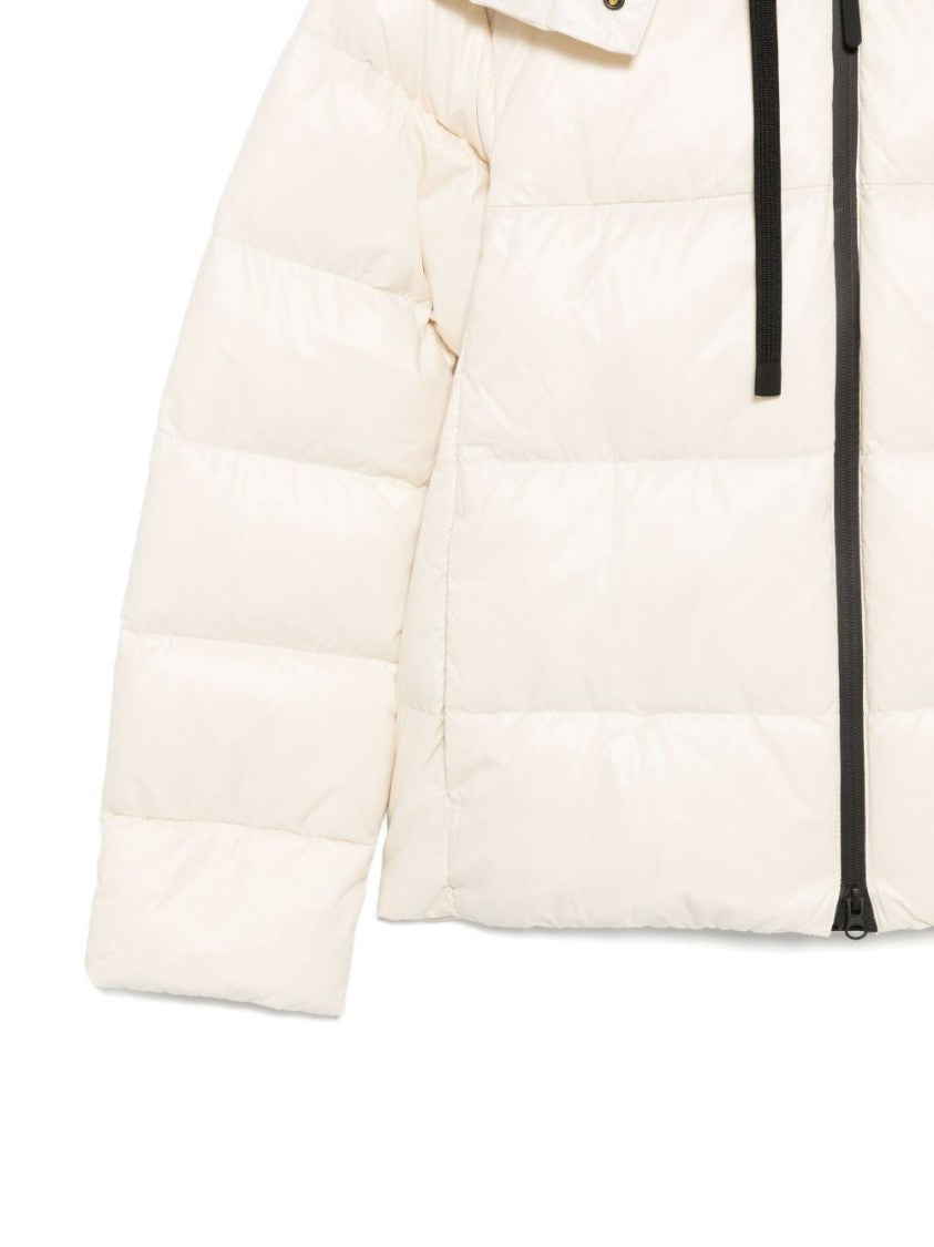 Peuterey Beige Puffer Jacket With Double Hood