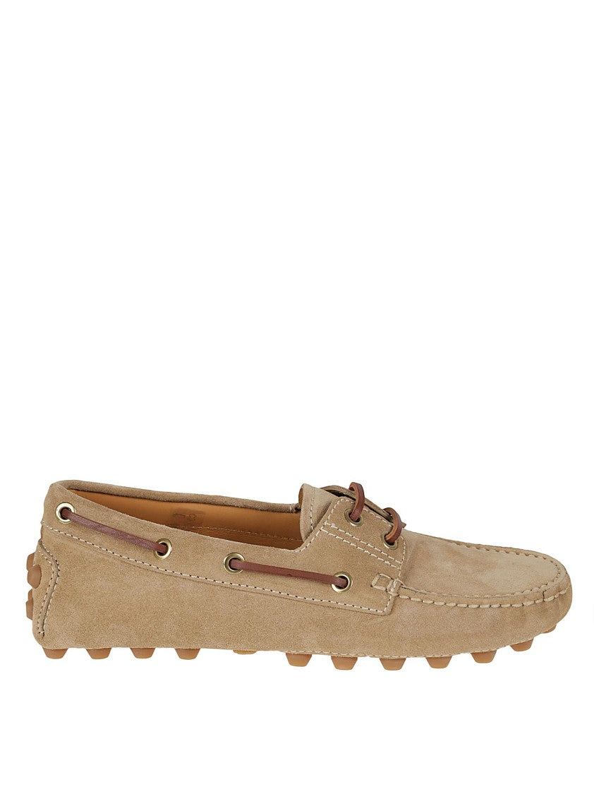 Tod's Moccasin-Style Suede Flat Shoes