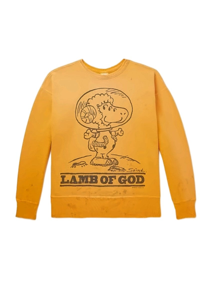 Saint Mxxxxxx Long-Sleeve Sweatshirt With Cartoon Lamb Graphic