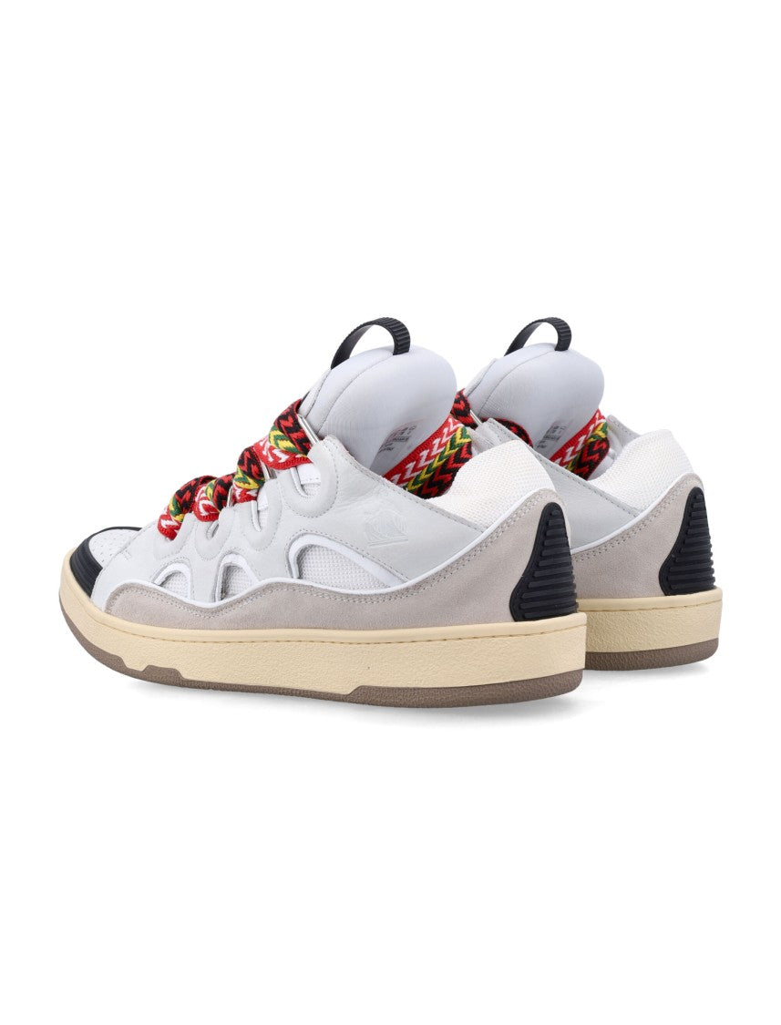 Lanvin Curb Nappa Suede Mesh Sneakers
