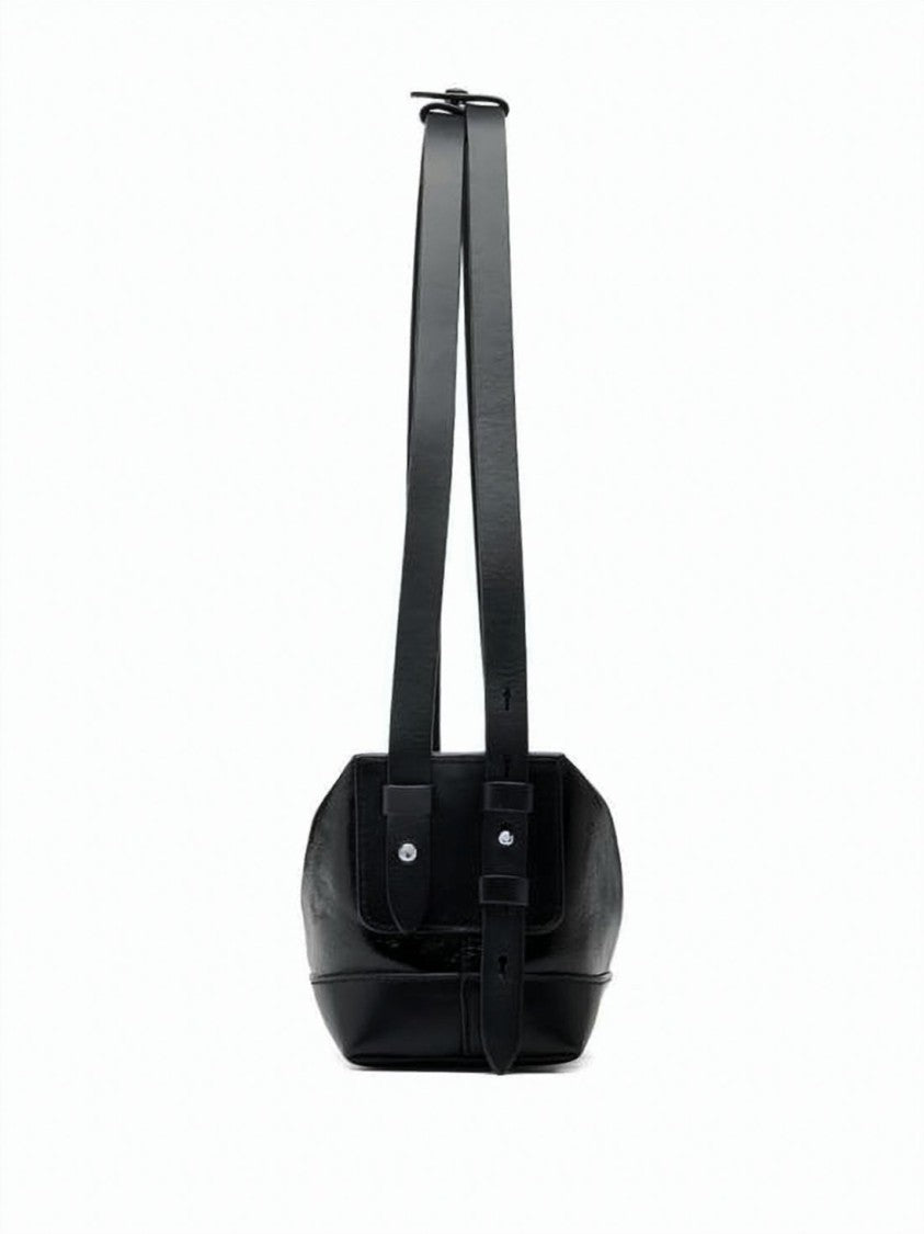 Maison Margiela Rectangular Black Calf Leather Shoulder Bag