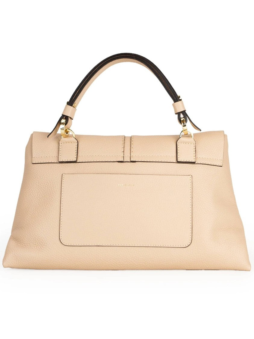 Loristella Neutral Tones Kendall Pebbled Leather Handbag