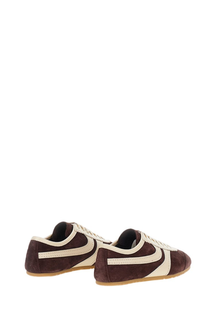 Dries Van Noten Brown Viola Low-Profile Suede Leather Sneakers