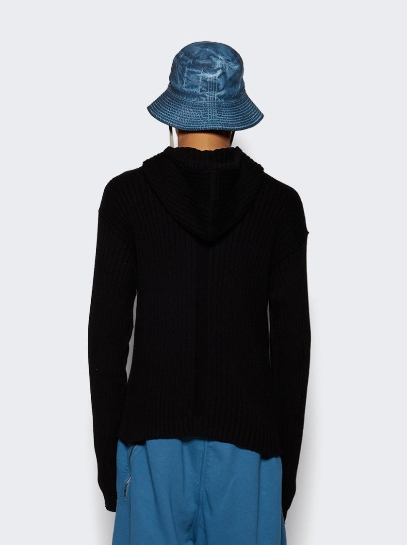 Rick Owens Zipped Hoodie Sweater Black