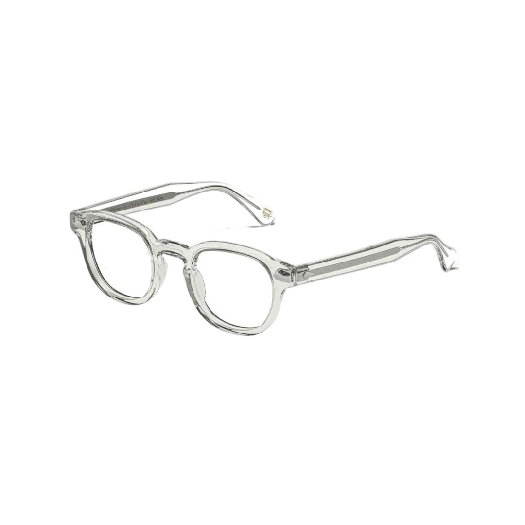 Moscot Or-Lem-O Lemtosh Transparent Acetate Eyeglasses With Keyhole Bridge