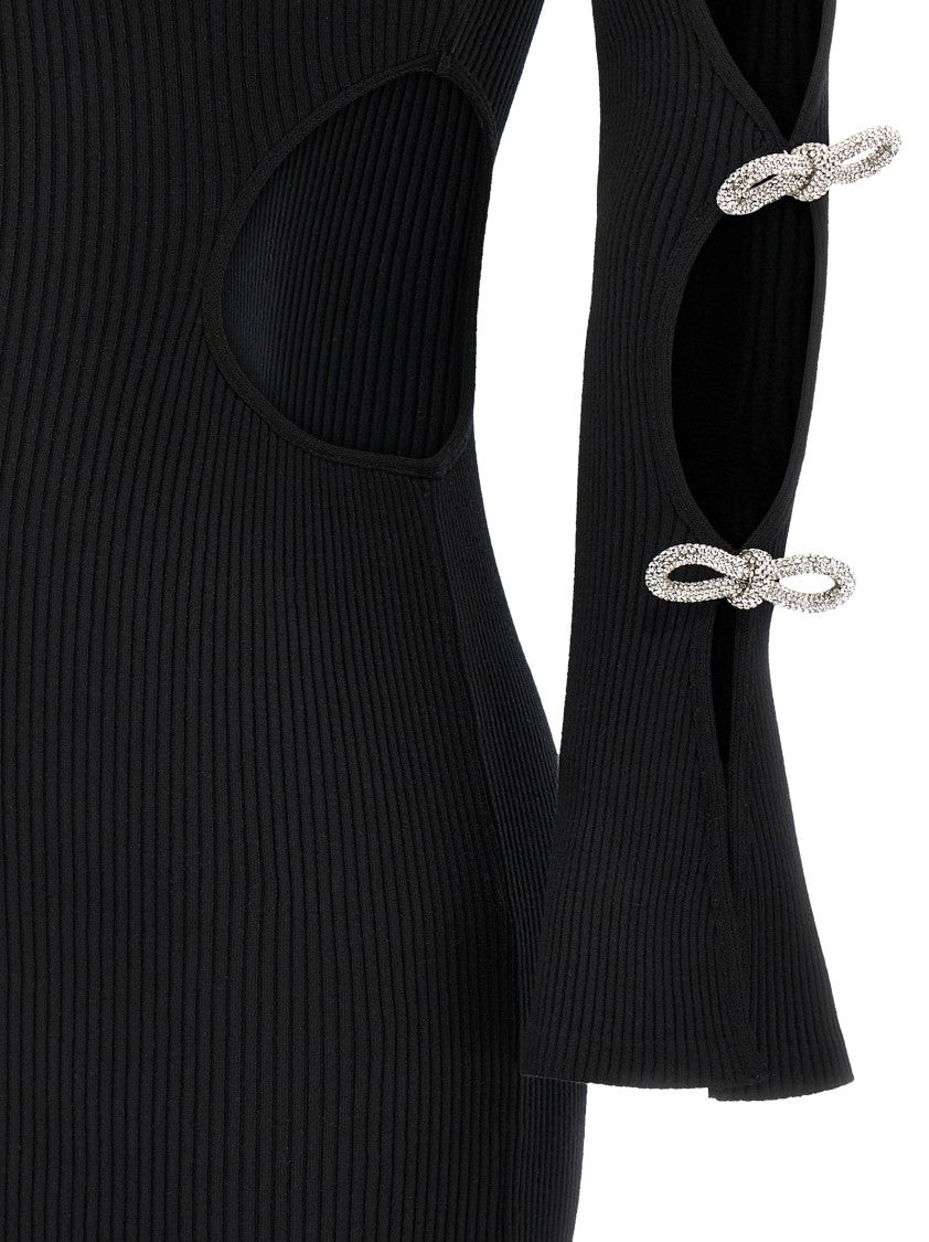 Mach & Mach Cut-Out Crystal Bow' Dress