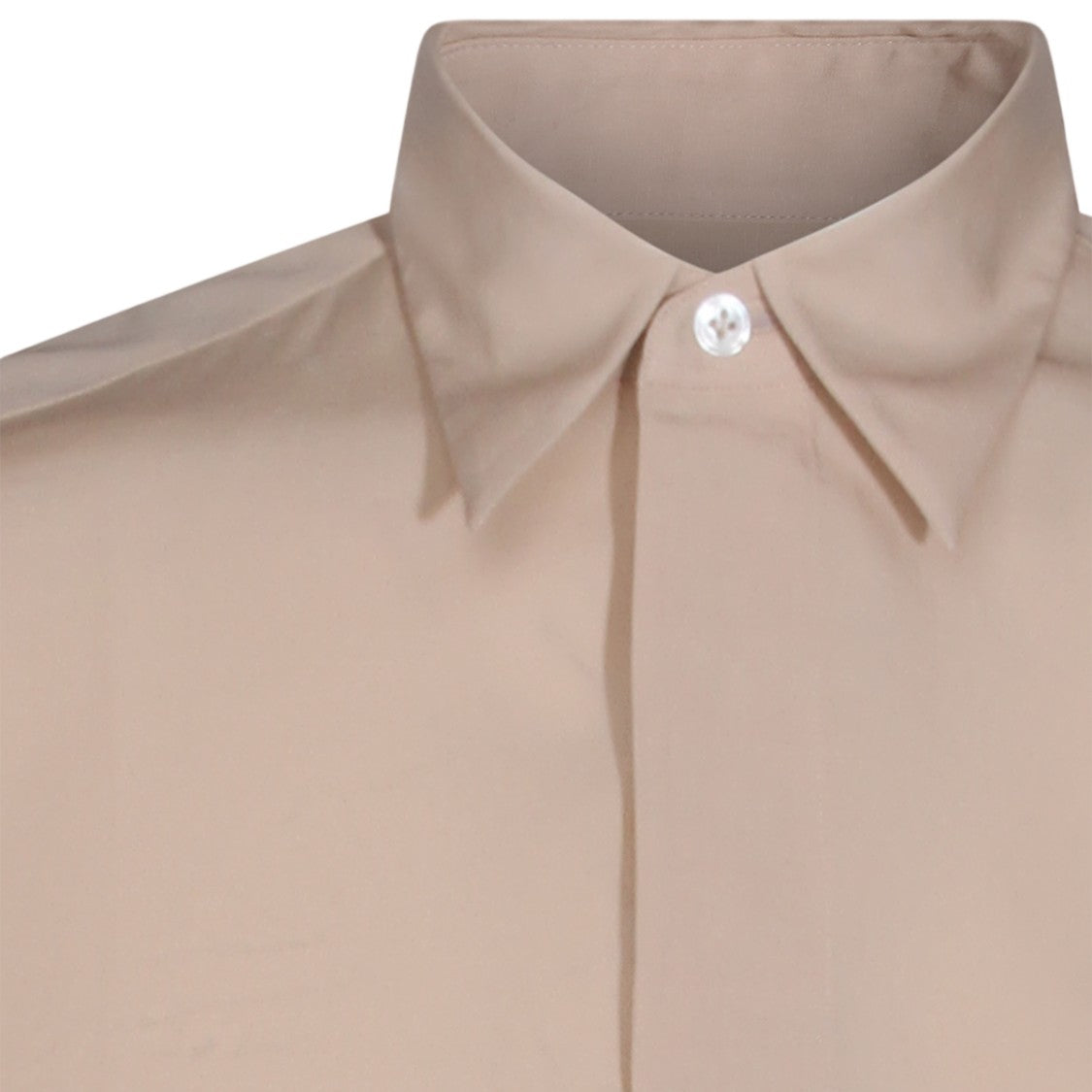 Lardini Sandy Beige Casual Shirt With Traditional Collar And Buttoned Cuffs