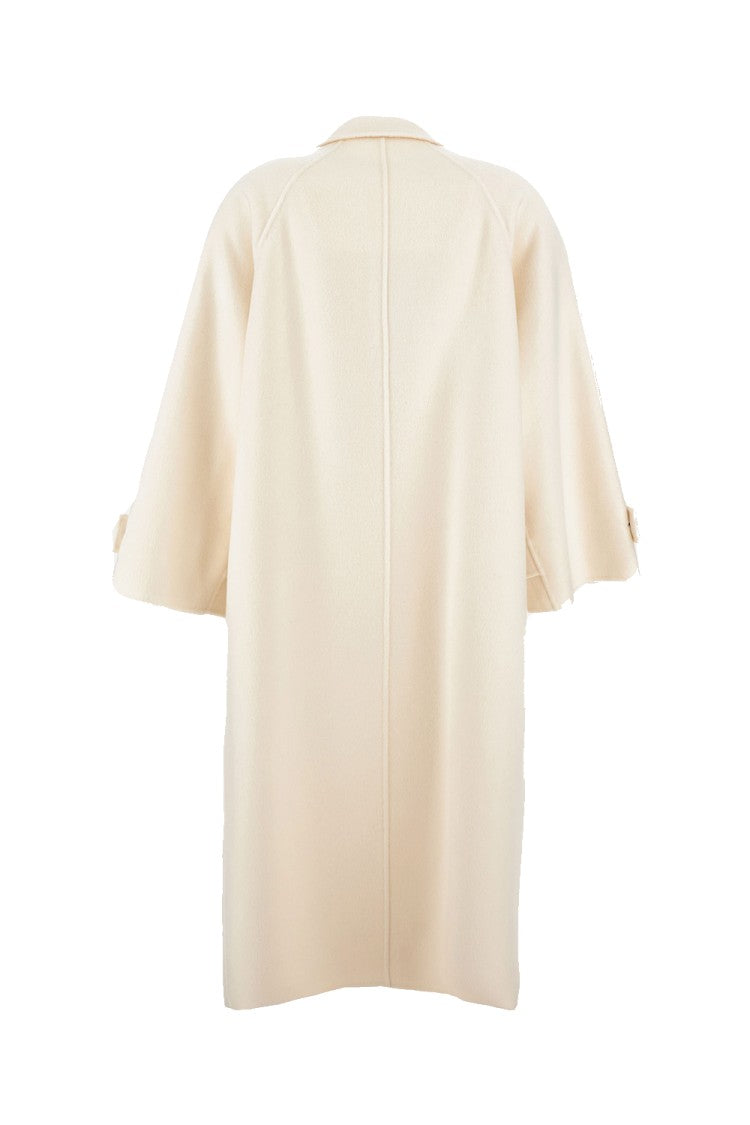 Stefano Mortari Tailored White Coat With Classic Collar And Structured Silhouette