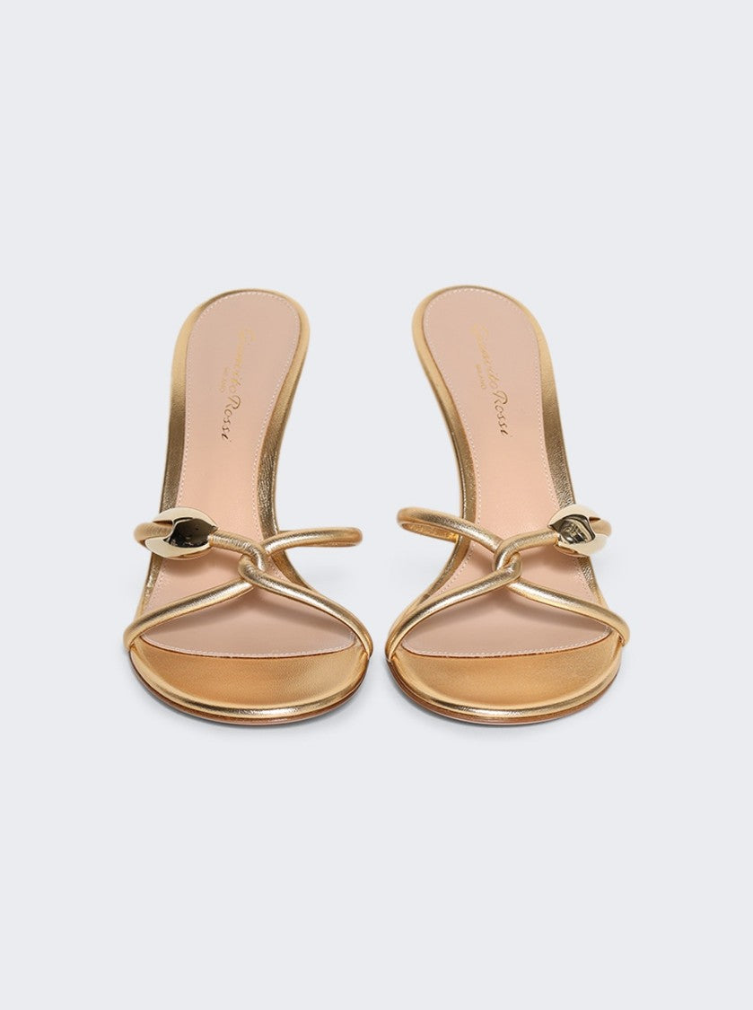 Gianvito Rossi Metallic Mule Sandals Mekong