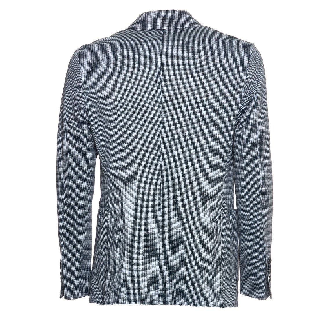 Circolo 1901 Double-Breasted Micro-Check Blazer With Classic Patch Pockets