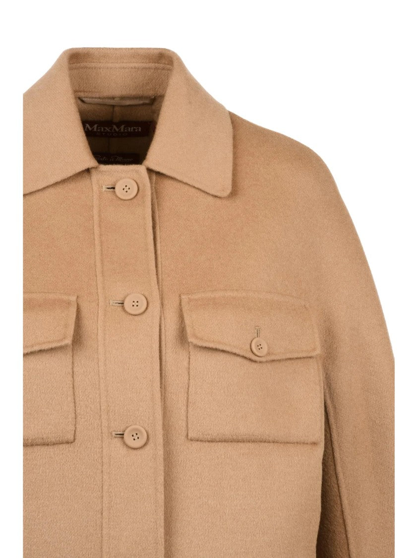 Max Mara Beige Virgin Wool-Blend Fiero Jacket