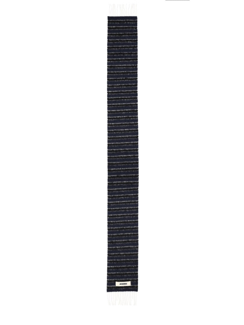 Jacquemus Rayures Horizontal Stripes Fringed Scarf