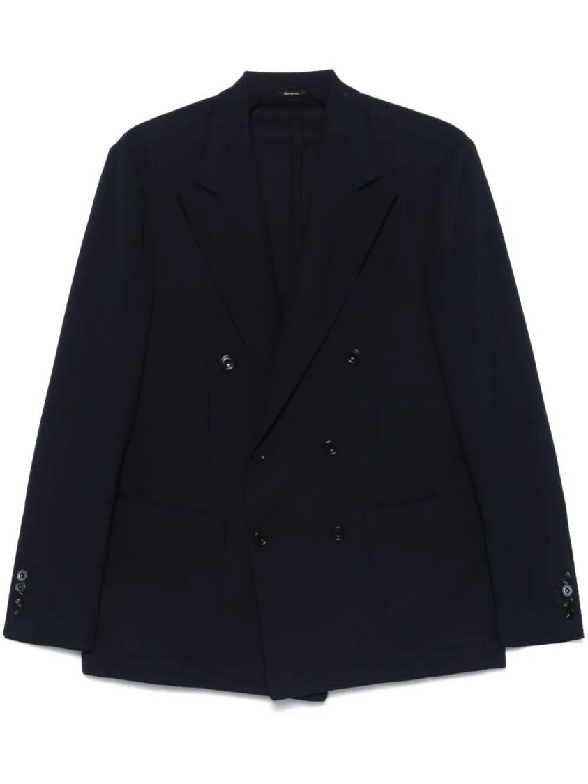 Sartorio Napoli Double-Breasted Tailored Wool Jacket
