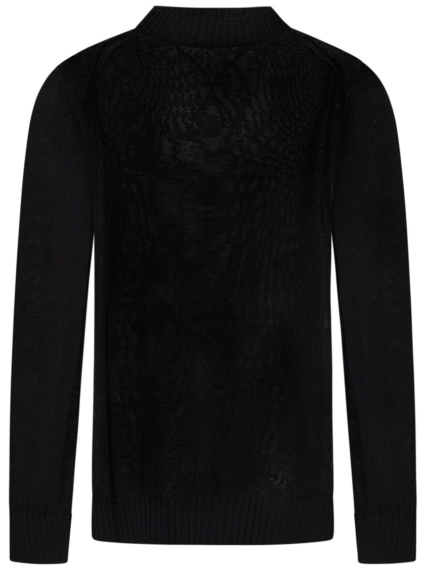Jil Sander Fine Open-Stitch Knit Crewneck Sweater