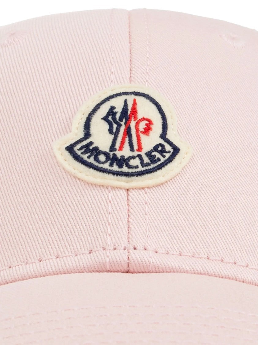 Moncler Pink Embroidered Logo Baseball Cap
