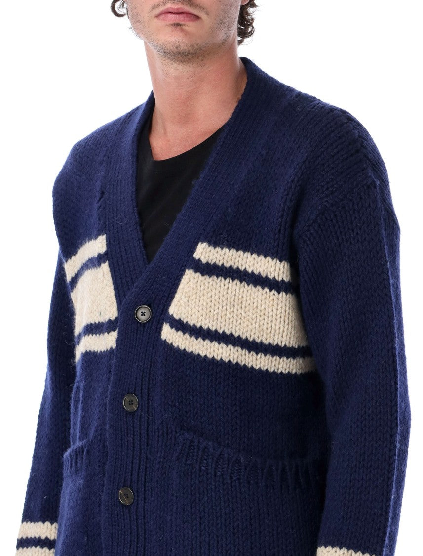 Universal Works Chunky Knit Cardigan In Heritage-Inspired Design