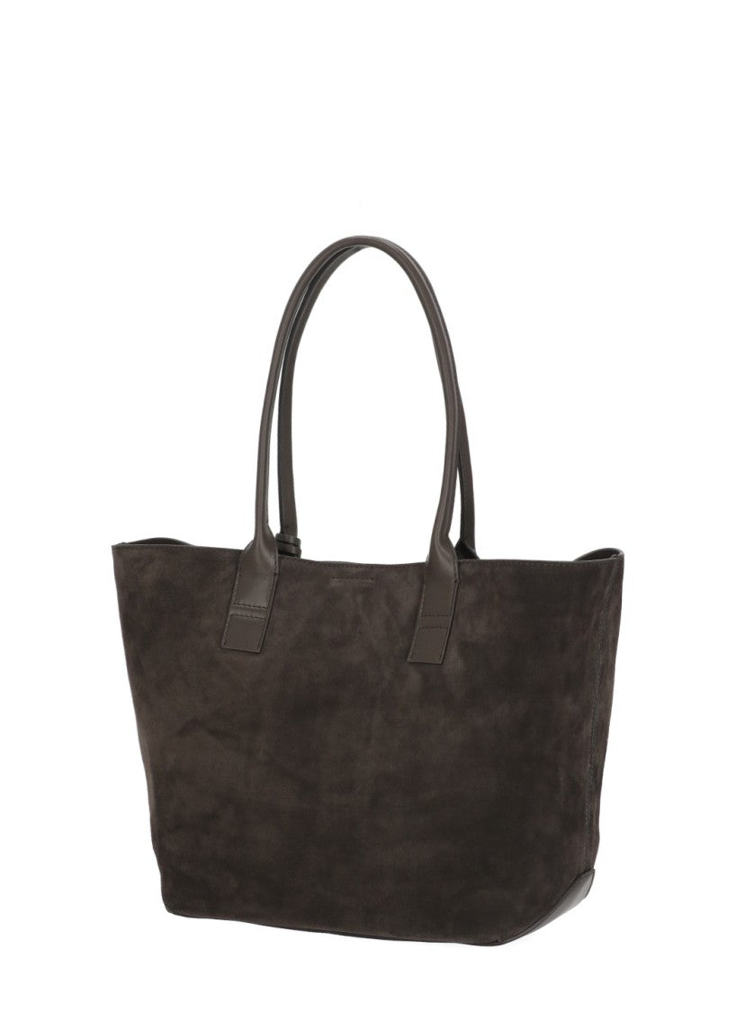 Hogan Rich Brown Suede Leather Shoulder Bag