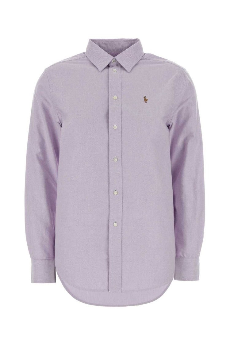 Polo Ralph Lauren Long-Sleeve Button-Up Shirt With Classic Collar And Tailored Fit