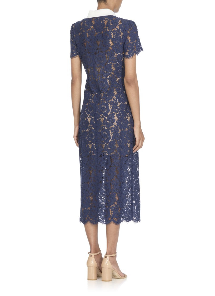 Self-Portrait Blue Lace Dress