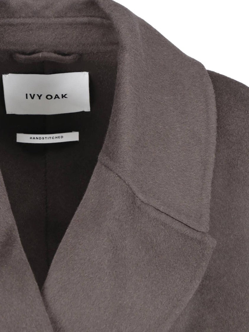 Ivy & Oak Grey Iocybele Wide Lapel Wool Coat