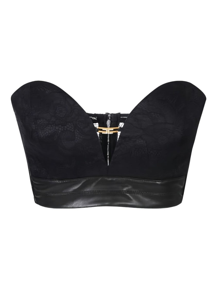 Elisabetta Franchi Strapless Black Bustier