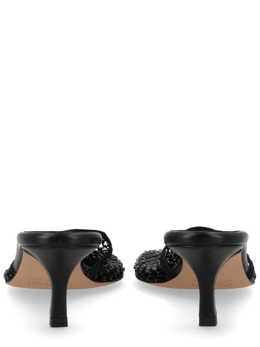 Alysi Neutrals Pointed Toe Mesh Sandals