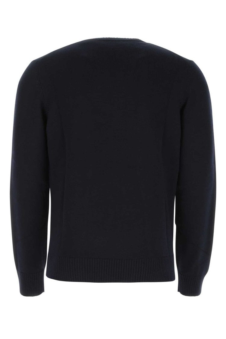 Emporio Armani Crew Neck Sweater In Virgin Wool