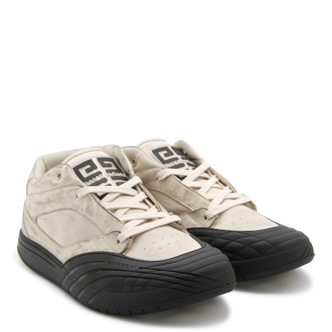 Givenchy Beige Leather Back Logo Sneakers