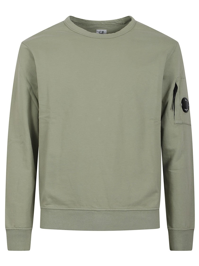 C.P. Company Minimalist Cotton Sweatshirt With Zippered Pocket Detail
